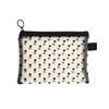 Celebridad de Internet Transfronteriza Caliente Flocking Amor Malla Transparente Bolsa de Almacenamiento Nicho Ins Viaje Almacenamiento para Lavado Bolsa Cosmética