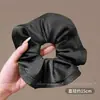 Scrunchie de rede colorido e oversized com alta elasticidade e alto apelo estético, acessório de cabelo multicamadas estilo francês