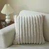 Estilo Ins Capa de Almofada Dupla Face Veludo de Coelho Pelúcia Grossa para Sofá de Sala de Estar Mesa de Cabeceira Sem Enchimento Acessível Estilo Luxo Veludo Holandês