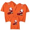 Camiseta de regalo de Papá Noel 2022, venta al por mayor, ropa de verano de algodón refinado para padres e hijos, ropa para niños, manga corta para adultos, cuello redondo