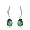 RAKOL Pendientes de circonita con forma de gota de agua, estilo coreano, sencillos y clásicos, para mujer, elegantes pendientes para vestido de novia de noche