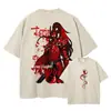 Camiseta Transfronteriza Aliexpress Sung Jin Woo Anime S - Solo - Camiseta Lavada Retro Plana