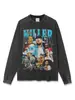 Camiseta de Manga Curta Estampada Hip-hop Retrô Transfronteiriça Mike Miller MacMiller Moletom com Capuz Gola Redonda Versátil High Street