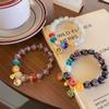 Templo mismo estilo recuerdo turístico pulsera de esmalte color gris fragante colección pulsera de bestia dorada estilo étnico retro artístico para mujeres