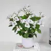 Planta Verde Artificial Buganvilla en Maceta Boda Hogar Arreglo Floral Decoración de Paisajismo Flor de Seda Artificial Pared de Fondo Rosa Triangular Falsa
