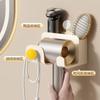 Suporte de Armazenamento para Secador de Cabelo Dopamina Sem Furos Porta-Secador de Cabelo Montado na Parede para Banheiro Armazenamento Rack para Secador de Cabelo