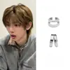 Cortis patrocinador de oro xun juhoon mismo estilo clip para oreja personalidad versátil guapo simple estrella ídolo pendientes del mismo estilo