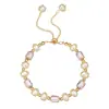 Pulseira Vintage Estilo Francês com Cristal Roxo e Pérola de Imitação para Mulheres, Design de Nicho Ins de Luxo Leve, Presente para Melhor Amiga