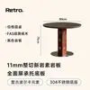 Mesa Redonda Berg Estilo Medieval Pata de Metal Retro Mesa de Comedor para Apartamento Pequeño Madera Maciza Nórdica Bauhaus Mesa de Comedor de Pizarra para el Hogar