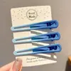 Grampo de cabelo elegante com bolinhas estilo coreano para franja, presilha lateral floral de luxo leve, acessório de cabelo tipo bobby pin