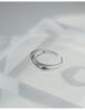 Estilo japonês elegante elegante simples ins irregular curva latão metal geométrico anel aberto para mulheres