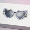 2025 nuevos gafas de sol para niños con perlas y diamantes, letras en inglés, gafas de amor para bebé, gafas para fiesta de gala fábrica