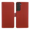 Funda tipo libro de cuero con tacto de piel Samsung S24/S23/S22 con tarjetero, soporte y cubierta protectora de negocios anticaída