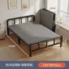 Cama dobrável para uso doméstico, cama de aço para uma pessoa, cama para cochilo no escritório, cama simples para aluguel, sem necessidade de instalação, cama de ferro forjado para acompanhante