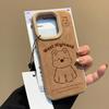Capa de celular fofa com estampa de leopardo e dachshund para iPhone14 xr Apple 16promax desenho animado 15/13