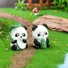Miniatura de Panda Lindo, Accesorio de Decoración para Jardín DIY, Adorno para Coche y Escritorio