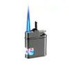 Encendedor de cámara de gas transparente de colores, famoso en internet, encendedor de metal a prueba de viento, encendedor de gas recargable, venta directa del fabricante