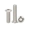 Tornillos de cabeza plana hexagonal de acero inoxidable 201 M5M6 tornillos avellanados para muebles, barandilla cabeza fina M8M10 tornillos de cabeza grande