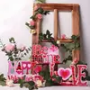 Carta de Amor del Día de San Valentín Transfronteriza Adornos de Madera Regalos Festivos Accesorios de Decoración de Mesa para Fiestas En Stock