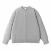 Yidao Vintage Outono Nova Chegada Japonês Retrô Estilo Simples Cor Sólida Solto Gola Redonda Botão Cardigan de Tricô Masculino
