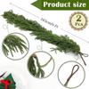Navidad Transfronteriza Ratán Suave de Goma Enredaderas de Hojas de Pino Pino de Norfolk Tiras Largas Agujas de Pino Artificiales Plantas Verdes Ramas de Pino Artificiales para Paisajismo