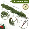 Rattan de Pinheiro de Norfolk, Agulhas de Pinheiro, Plantas Verdes de Rattan Artificial, Folhas de Pinheiro, Cipós de Decoração de Natal, Rattan Artificial, Atacado de Fábrica