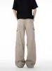 Calça Cargo Retrô Americana de Mármore com Padrão Escuro de Bolso Reta de Perna Larga Unissex Solta Paracaidista Casual Esportiva Longa
