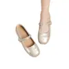 Elegantes y versátiles zapatos de mujer estilo Mary Jane francés, nuevo modelo de otoño 2026, cómodos para los pies, transpirables, de boca poco profunda, zapatos planos de una sola pieza