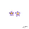 Flor de Cinco Pétalos Redondeada Esmerilada de Resina Accesorios Pequeños para Manualidades DIY Pegamento de Crema Fundas de Teléfono, Imanes de Refrigerador y Materiales para Hebillas de Zapatos