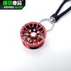 Carro Mini pequeno roda chaveiro espelho retrovisor pingente freio disco roda pneu chaveiro enfeites