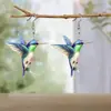 Pendientes acrílicos de pájaro colorido de primavera transfronterizos europeos y americanos, nuevos pendientes de moda retro de venta caliente 2024