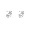 Brincos Elegantes de Estrela de Diamante Estilo Coreano, Modernos e Versáteis, Brincos para o Dia a Dia de Estilo Descolado, Design de Nicho e Brincos Únicos