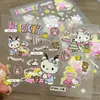 Estilo Coreano Presente Ins Kitty Sanrio Adesivos de Gelatina Girly DIY Capa de Celular Tablet Planner Adesivos Guka