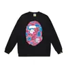 Comercio exterior transfronterizo marca de tendencia estilo japonés BAPE cabeza de tiburón estampado de letras unisex sudadera con cuello redondo colección