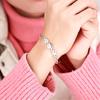 Pulsera de cuentas con capullos de peonía, diseño giratorio redondo, estilo coreano sencillo