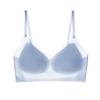 Roupa íntima Meizhai feminina de verão fina para seios pequenos com grande sustentação push-up, suporte macio, sem costura, de seda gelada, sutiã com estampa de desenho animado