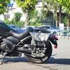 Coche musculoso Wolf adecuado para Vulcan S Kawasaki pequeño dios del fuego bolsa lateral bolsa lateral caja lateral retro modificación bolsa para casco liberación rápida