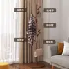Cabideiro de Madeira Maciça, de Chão, para Uso Doméstico, Sala de Estar, Suporte para Bolsas, Quarto, Escritório, Cabideiro Simples, Cabideiro de Chão para Dormitório