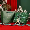Caixa de Presente de Natal Caixa Vazia Caixa de Presente Verde Escuro Embalagem para Pijama Cachecol Caixa de Presente de Véspera de Natal Vermelha Caixa Grande
