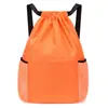 Mochila con cordón plegable de gran capacidad con LOGOTIPO imprimible, bolsa simple para deportes, fitness, baloncesto, bolsa impermeable con cordón