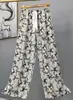 Pantalones de pijama de algodón para mujer, verano, finos, estampados, casuales, de pierna ancha, pueden usar mujeres embarazadas, comercio exterior, pantalones de talla grande