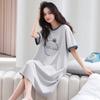 Camisón para Mujer Verano Algodón Puro Delgado Manga Corta 2025 Nuevo Estilo Sencillo Se Puede Usar Afuera Ropa de Casa de Verano Traje de Pareja para Hombre
