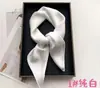 Pañuelo cuadrado de satén de seda sintética de color liso de 70 cm para mujer, primavera y otoño, elegante y simple, bufanda de cuello versátil, pañuelo para la cabeza decorativo