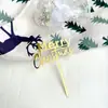 Copyright transfronteiriço ins estilo Natal acrílico cartão de inserção cartão de inserção de cartão de bolo de Natal decoração de bolo fontes do partido