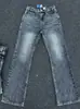 Calça Jeans Estilo High Street European Red Label 517 Padrão Mármore Cleanfit Levemente Picante Vibe Retrô