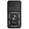 Funda tipo ventana abatible de grado militar apta para Samsung S26, S25Plus a prueba de caídas ultra de grado militar con soporte de anillo, Funda de teléfono S24 con soporte y atracción magnética