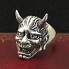 Anillo premium transfronterizo europeo y americano con cabeza de dragón del zodiaco, un accesorio masculino audaz y retro, un anillo de calavera estilo punk con un diseño único
