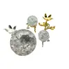 Bola de Gelo Cristal Colorida Rachada Bola Sólida de Vidro Fonte de Rocha Água Corrente Rachada Acessórios de Artesanato para Bonsai Enfeites de Joias