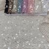 Piezas para Colgar de 5 mm Estilo Chanel Pequeño Lana Hueca Doble Capa Malla de Alambre Dorado Bordado de Lentejuelas Moda Tela de Lentejuelas para Mujer Tela para Ropa Infantil