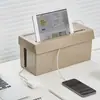 Caixa Organizadora de Mesa, Caixa Grande para Tomadas Organizadoras, Caixa à Prova de Poeira, Organizador de Cabos, Caixa para Fios, Caixa Organizadora Plástica Doméstica com Tampa